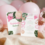 ピンク夏期グラム |バチェロレッテ週末 招待状