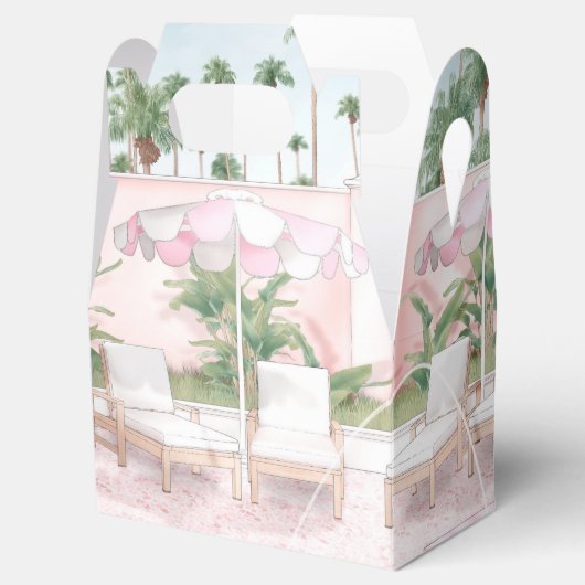 ピンク夏期グラム |プールパーティー フェイバーボックス (オープン)