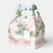 ピンク夏期グラム |プールパーティー フェイバーボックス (正面サイド)