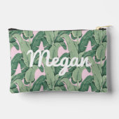 ピンク夏期トロピカル葉 |バチェロレッテバッグ アクセサリーポーチ (裏面)