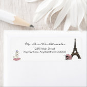 ピンク夕べインパリエッフェルタワー住所 シール (インサイチュ)