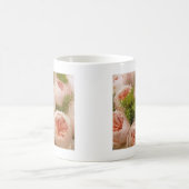 ピンク大切のバラ コーヒーマグカップ (中央)