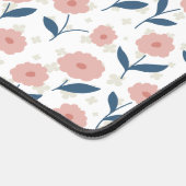 ピンク大切の小パターン（の模様が）ある型マット デスクマット (コーナー)