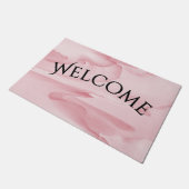 ピンク大切歓迎 ドアマット (アングル)