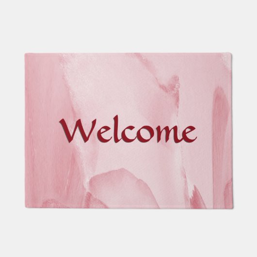 ピンク大切色 ドアマット (正面)
