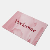 ピンク大切色 ドアマット (アングル)