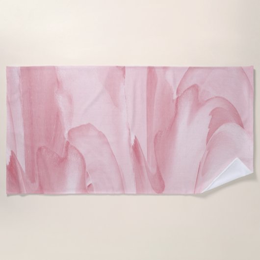 ピンク大切色 ビーチタオル (正面)