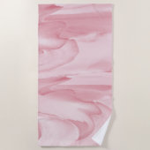 ピンク大切色 ビーチタオル (正面)