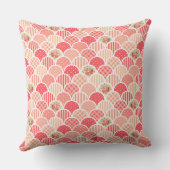 ピンク大千年紀フローラの鱗状波 クッション (裏面)