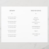 ピンク大理石お祝い生活葬式プログラム (裏面)