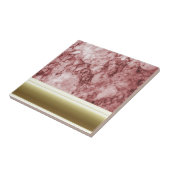 ピンク大理石と金のストライプ タイル (側面)