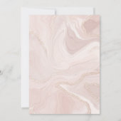 ピンク大理石と金の離婚パーティーお祝い 招待状 (裏面)