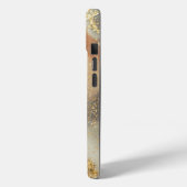 ピンク大理石のシャレたゴールドラメ モノグラム Case-Mate iPhoneケース (裏面 / 左)