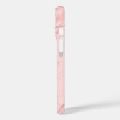 ピンク大理石のモダンな女性らしいカーリーシグネチャー Case-Mate iPhoneケース (裏面 / 左)