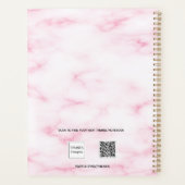 ピンク大理石の写真コラージュアポイントメント2026 プランナー手帳 (裏面)