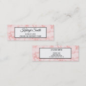 ピンク大理石の卒業式の挿入ネームカード コーリングカード (正面/裏面)