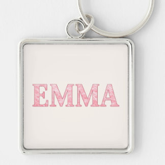 ピンク大理石の名入れEMMA キーホルダー