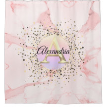 ピンク大理石の斑点モノグラムパーソナライズされた