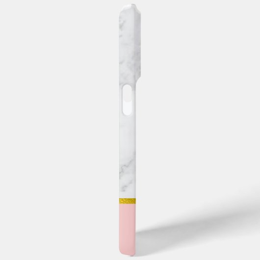 ピンク大理石の模様と金フェイク箔 Case-Mate iPhoneケース (裏面 / 右)