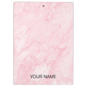 ピンク大理石クリップボカスタマイズード クリップボード (裏面)