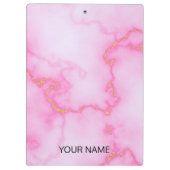 ピンク大理石クリップボカスタマイズード クリップボード (裏面)