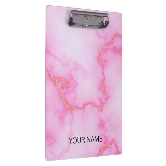 ピンク大理石クリップボカスタマイズード クリップボード (右)