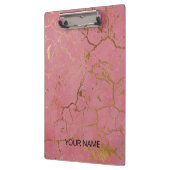 ピンク大理石クリップボカスタマイズード クリップボード (左)