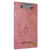 ピンク大理石クリップボカスタマイズード クリップボード (右)