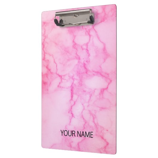 ピンク大理石クリップボカスタマイズード クリップボード (左)