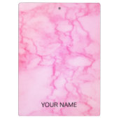 ピンク大理石クリップボカスタマイズード クリップボード (裏面)