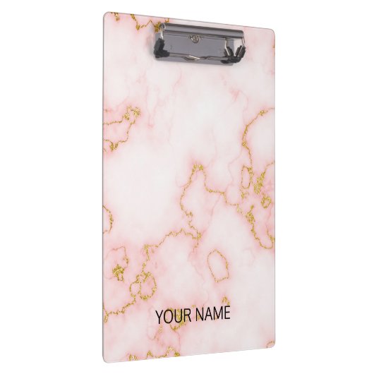 ピンク大理石クリップボカスタマイズード クリップボード (右)