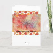 ピンク大理石グリーティングカード カード (裏面)