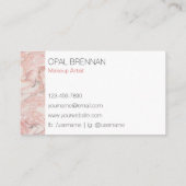 ピンク大理石グレモダンー 名刺 (裏面)