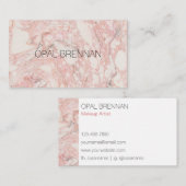 ピンク大理石グレモダンー 名刺 (正面/裏面)