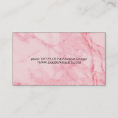 ピンク大理石ゴールデンハウスデザイン清掃サービス 名刺 (裏面)