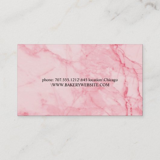ピンク大理石ゴールデンハウスデザイン清掃サービス 名刺 (裏面)