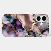 ピンク大理石ゴールドスマホケース 高級抽象画 Case-Mate iPhoneケース (裏面 (横))