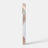 ピンク大理石ゴールドラメ iPhone 15ケース (左側面)