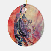 ピンク大理石セラミック両面クリスマスオーナメント セラミックオーナメント (左)