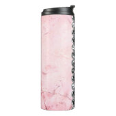 ピンク大理石ダイヤきらきら光るパーソナライズされたン タンブラー (回転左)