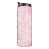 ピンク大理石ダイヤきらきら光るパーソナライズされたン タンブラー (回転右)