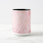ピンク大理石ダイヤきらきら光るモンド ツートーンマグカップ (中央)