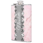 ピンク大理石ダイヤきらきら光るモンド             フラスク (左)