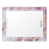 ピンク大理石テクスチャメモ帳 ノートパッド (正面)