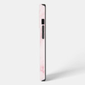 ピンク大理石テクスチャー iPhoneケース (左側面)