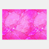 ピンク大理石テクスチャ、大理石効果 ラッピングペーパーシート (正面2)