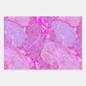 ピンク大理石テクスチャ、大理石効果 ラッピングペーパーシート (正面)