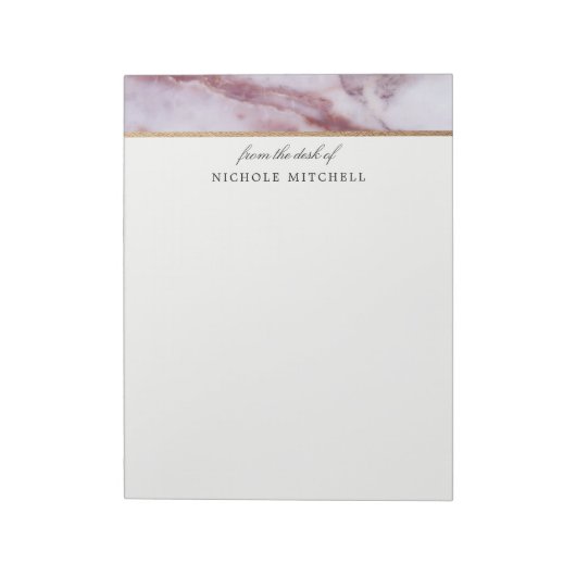 ピンク大理石メモ帳 ノートパッド (回転)