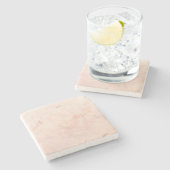 ピンク大理石モダンスタイリッシュ石 ストーンコースター (横)