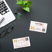 ピンク大理石ロ企業のゴqrコード ロイヤリティカード